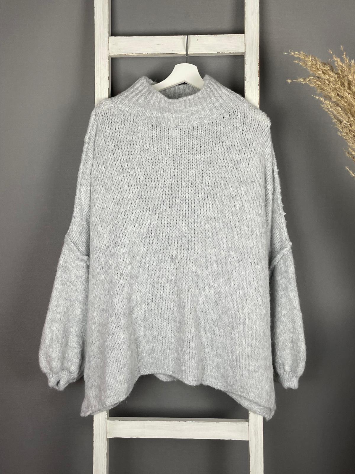 Turtleneck Longpullover mit sichtbarer Schulternaht