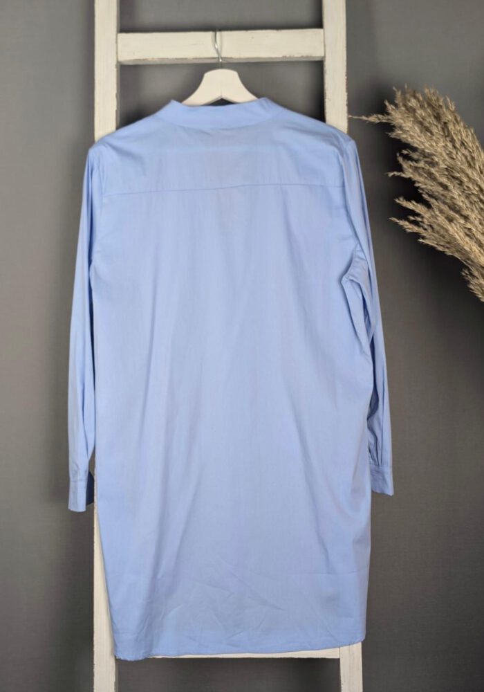 V-Ausschnitt Longbluse