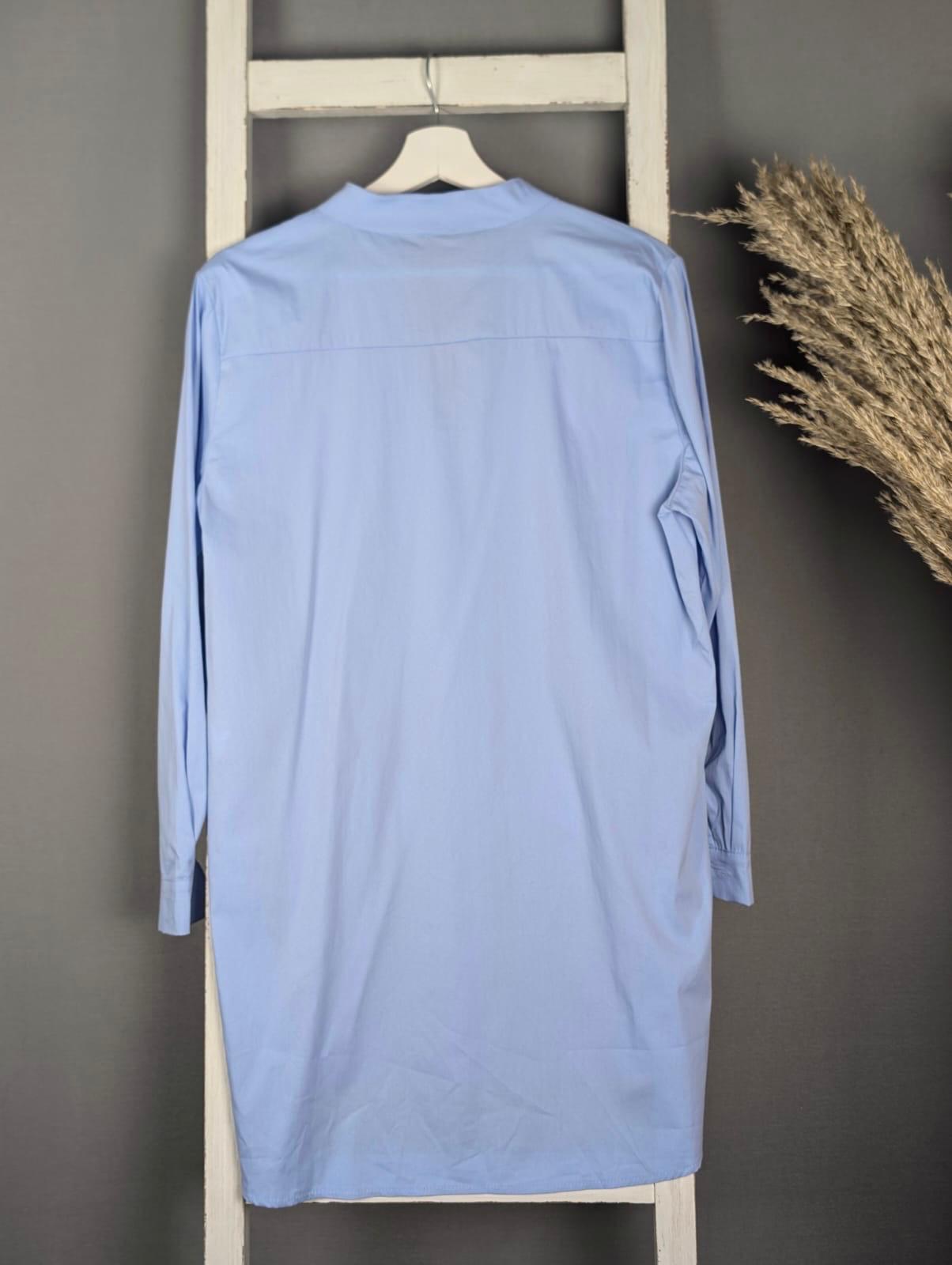 V-Ausschnitt Longbluse