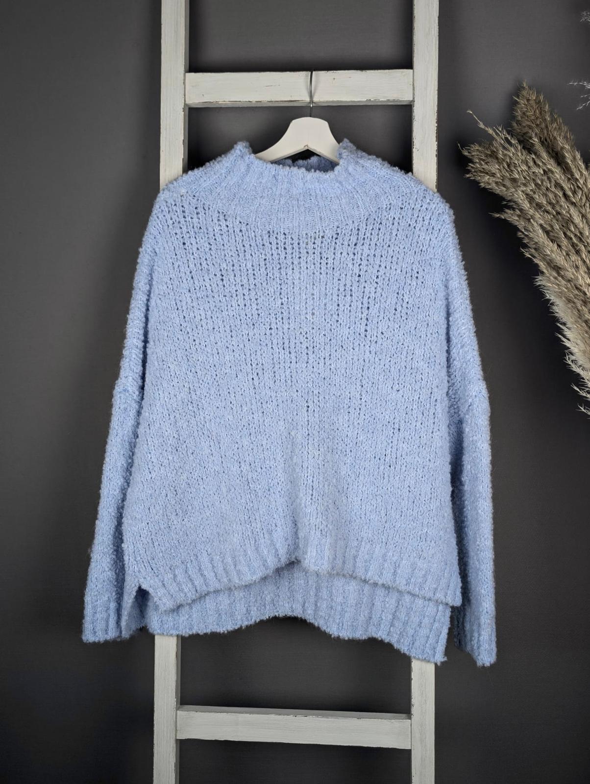 Bouclé Vokuhila Turtleneck Pullover