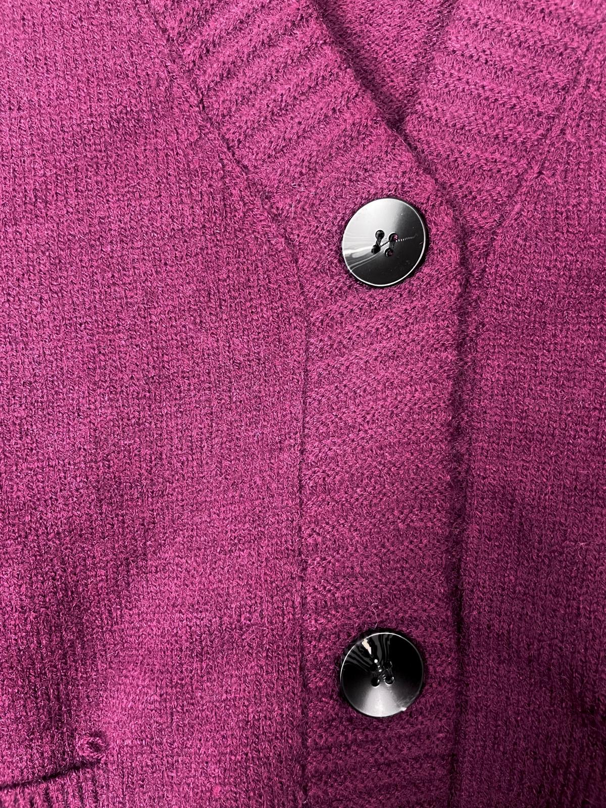 Burgundy Feinstrick-Cardigan