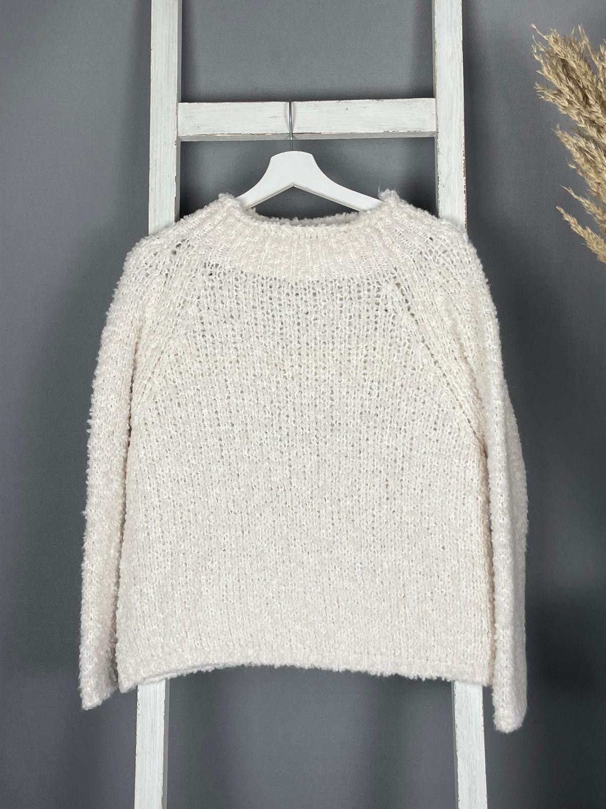 Rundhals Bouclé Pullover