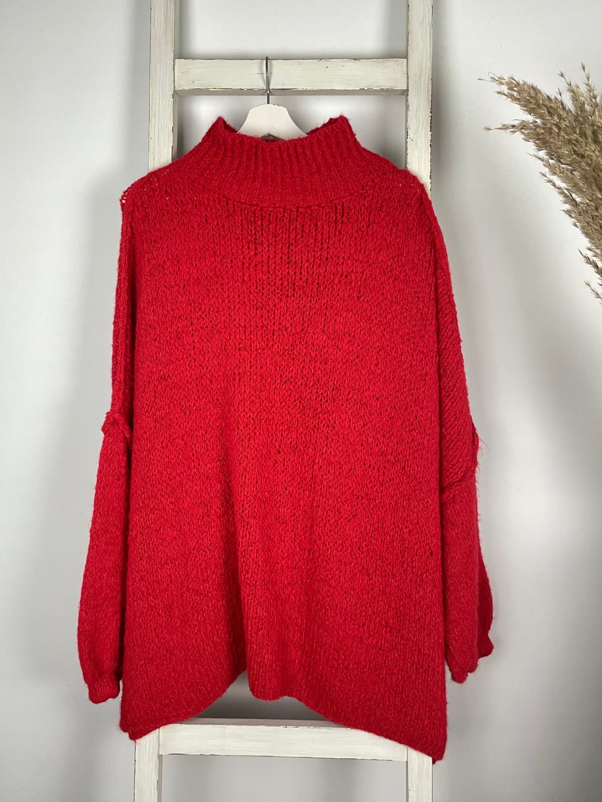 Turtleneck Longpullover mit sichtbarer Schulternaht