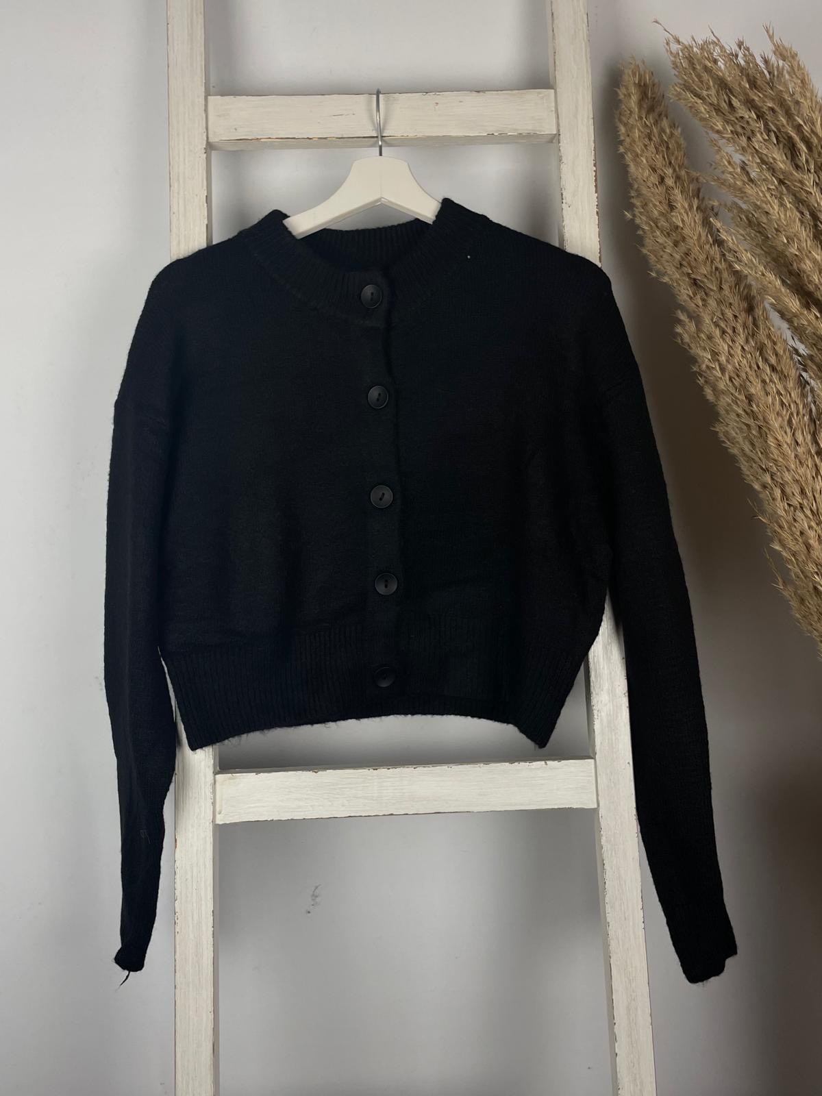 Crop Feinstrick-Cardigan