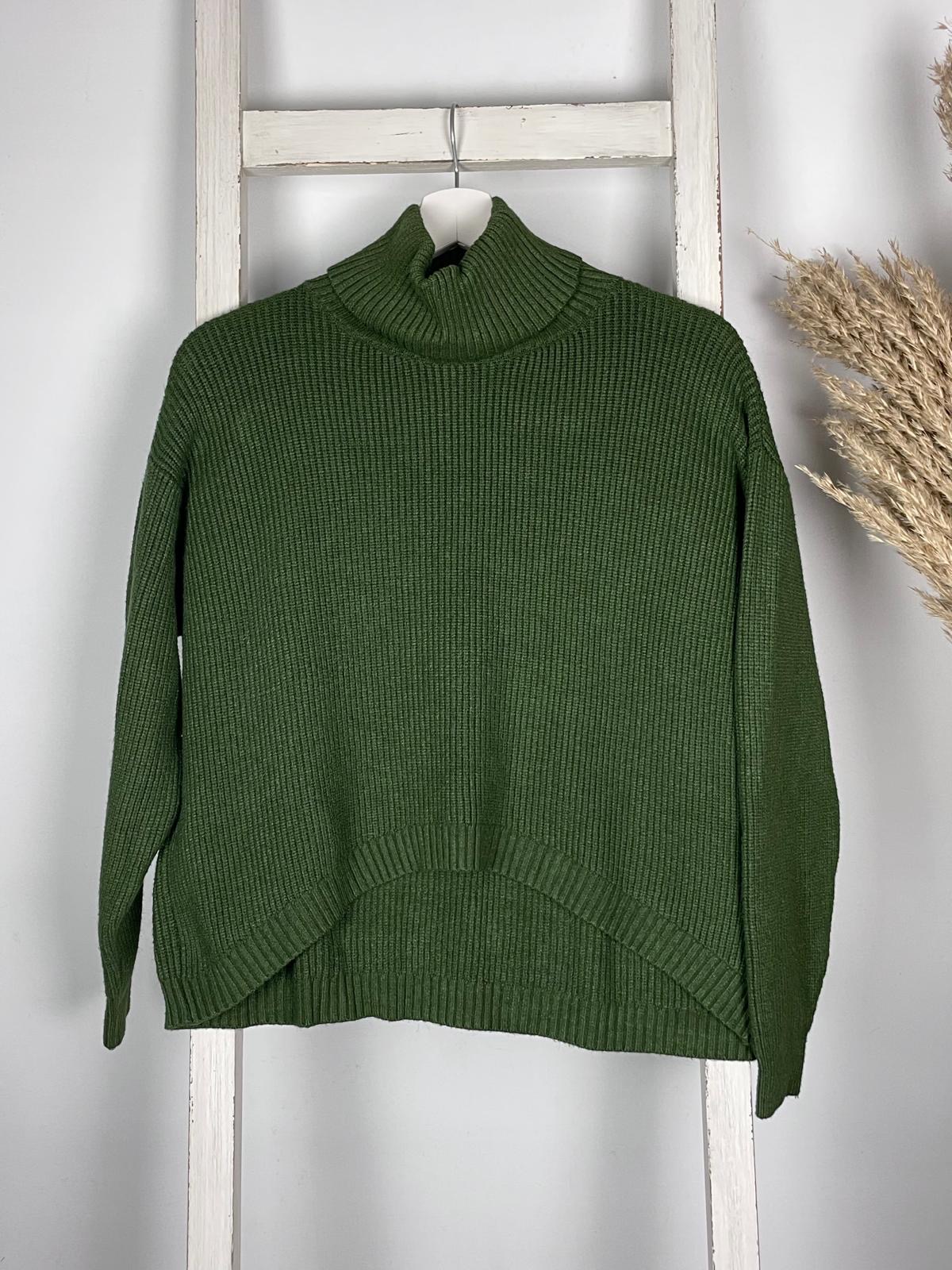 Crop Pullover mit Rollkragen