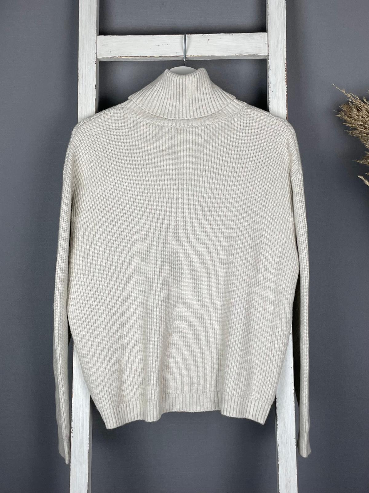 Crop Pullover mit Rollkragen