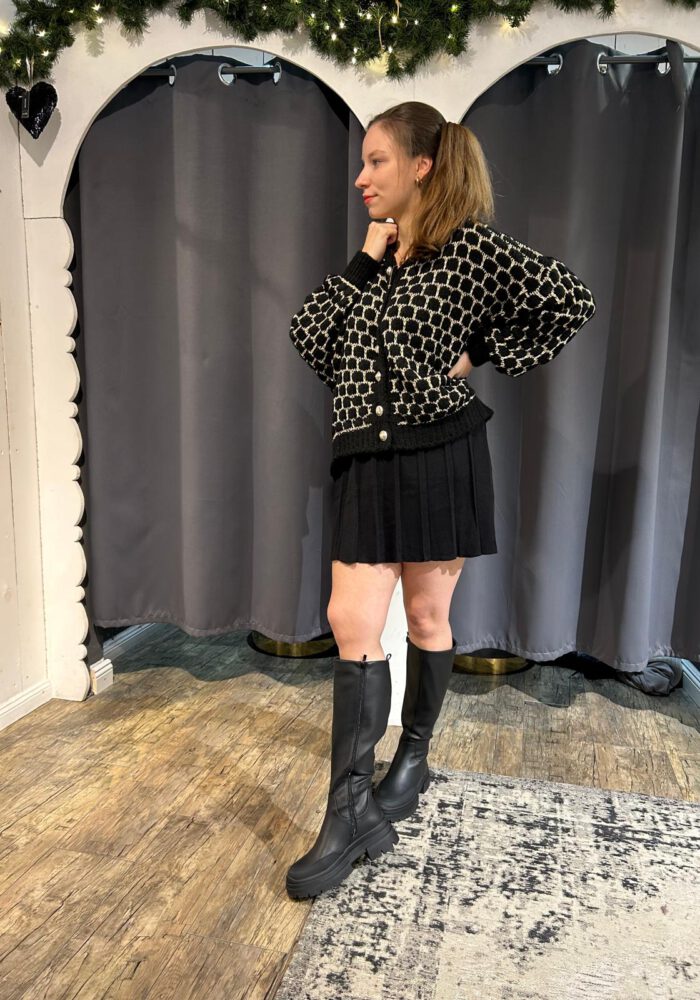Old Money Cardigan mit Lurex