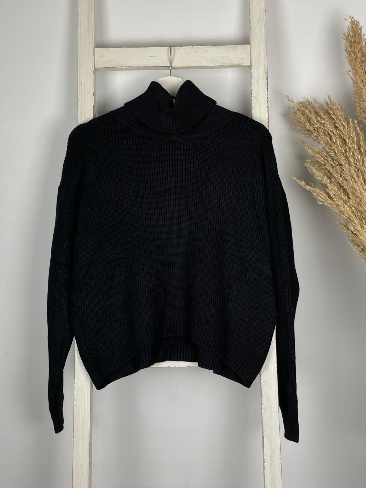 Crop Pullover mit Rollkragen