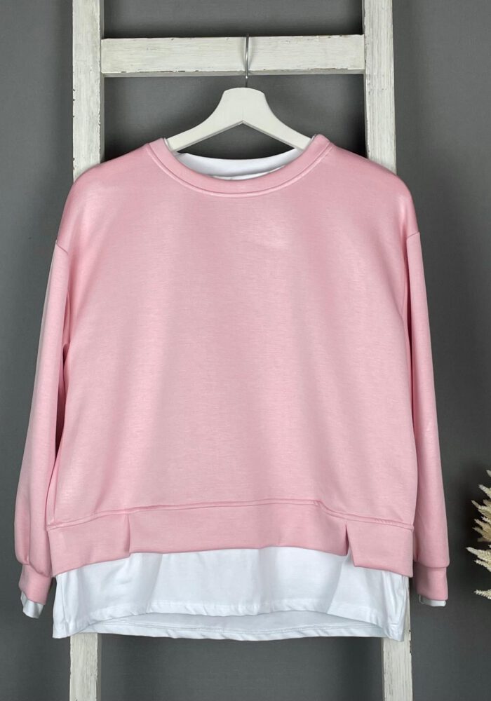 Scuba Sweater mit T-Shirt Einsatz