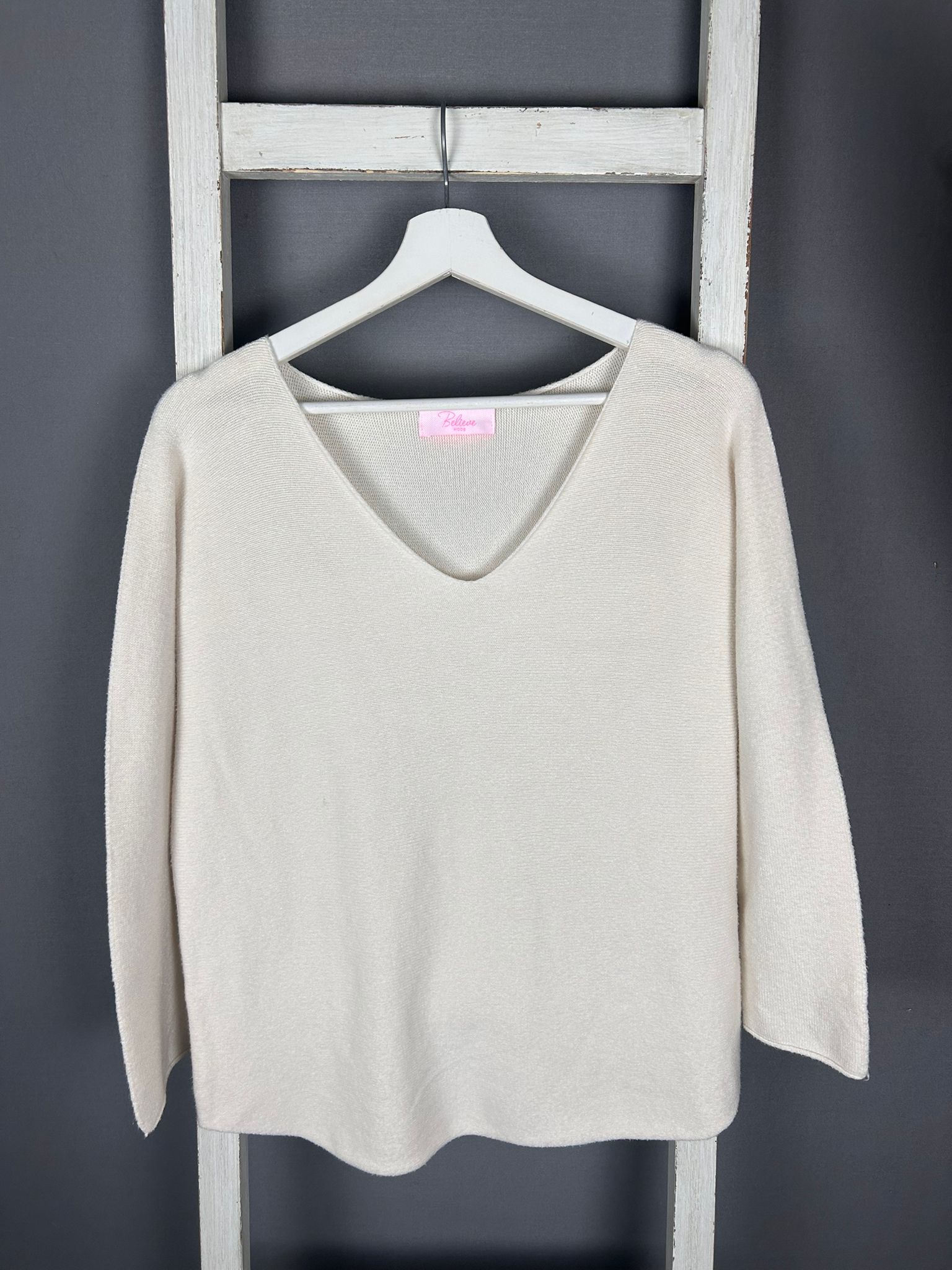 Feinstrick Pullover mit 3/4 Arm