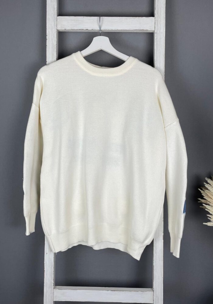 Backprint Feinstrick-Pullover