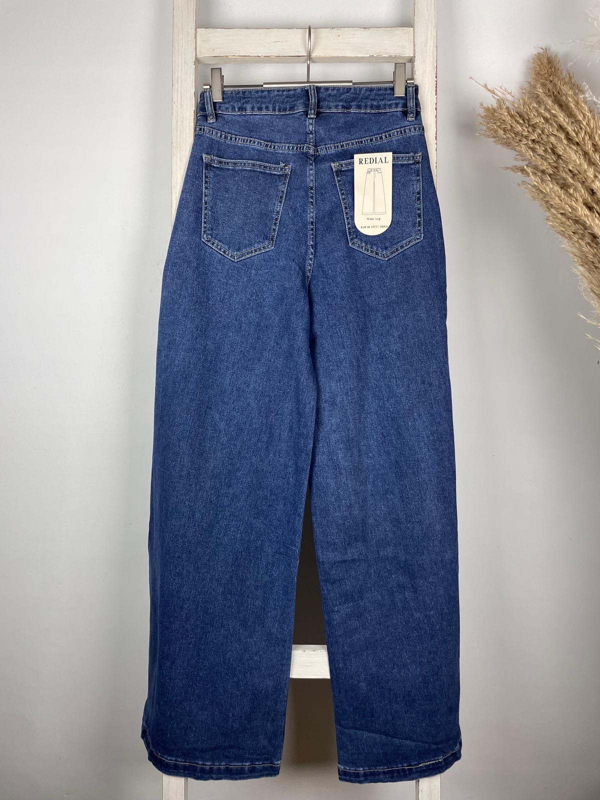 Wide Leg Jeans mit dunkler Waschung