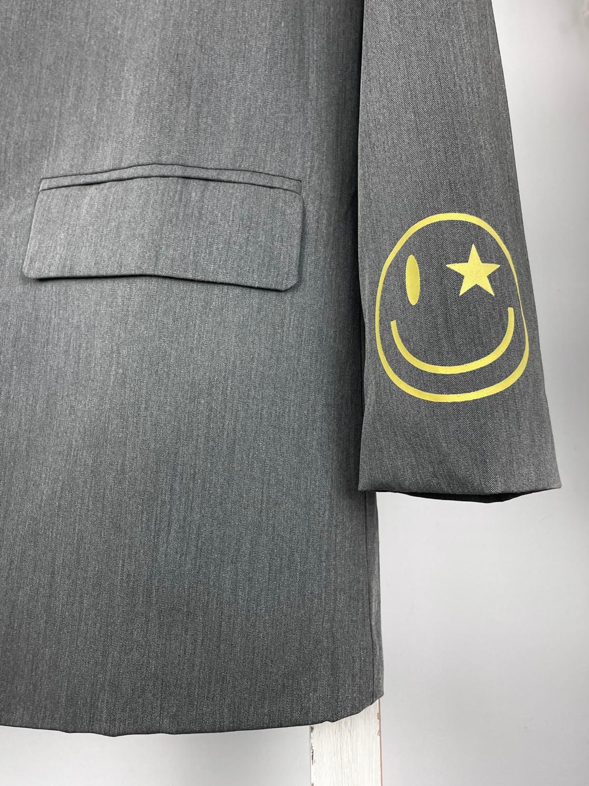 Backprint Blazer mit Smiley