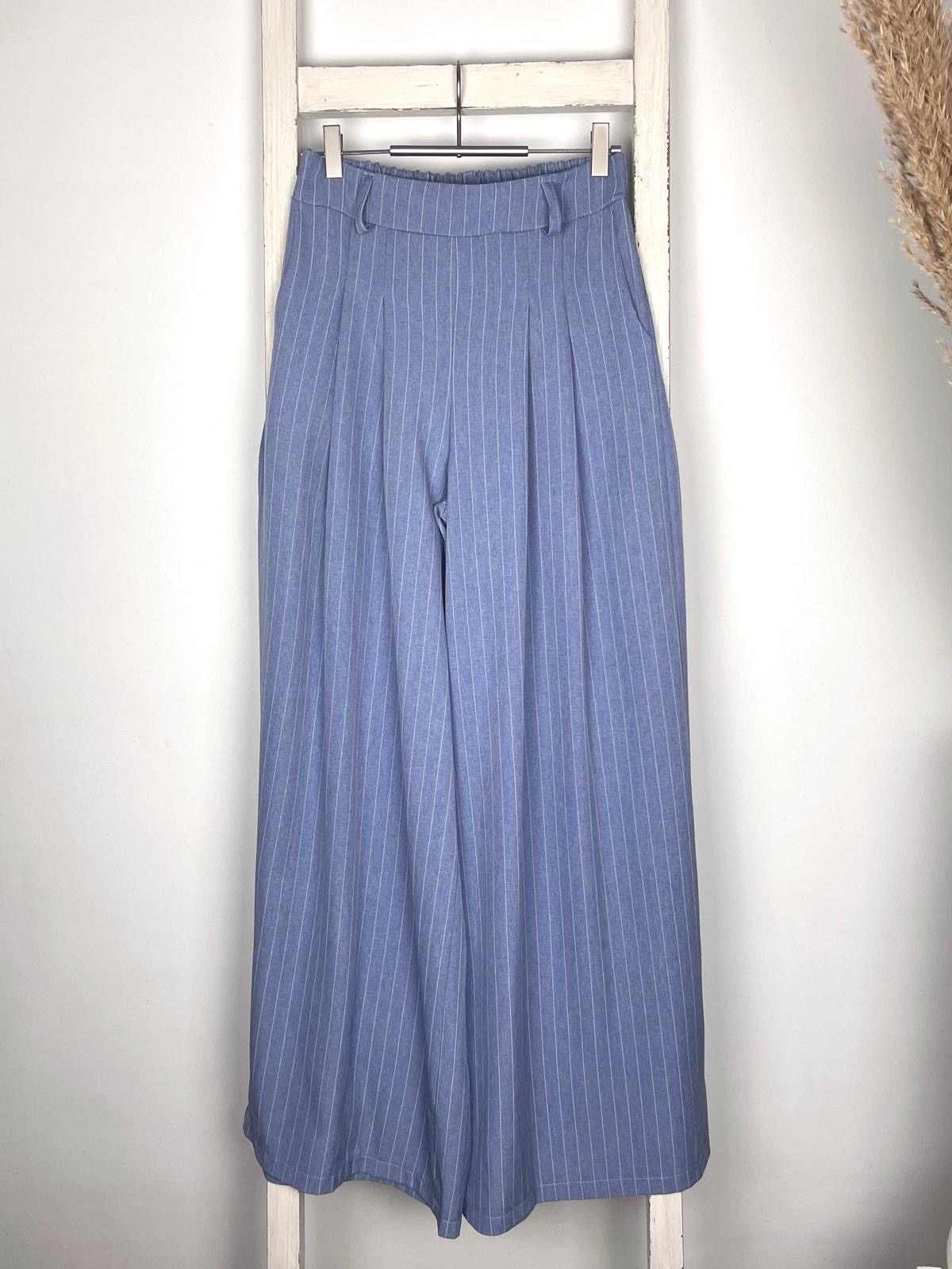 Wide Leg Nadelstreifen Hose