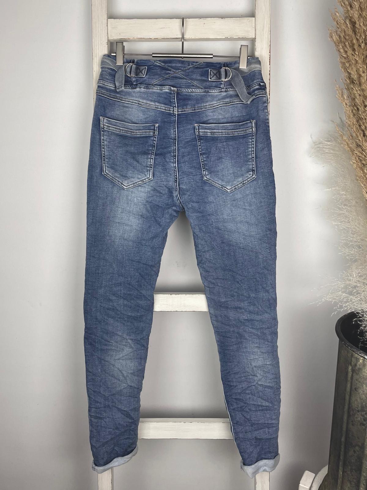 Jeans Joggpants mit Kordeleinzug