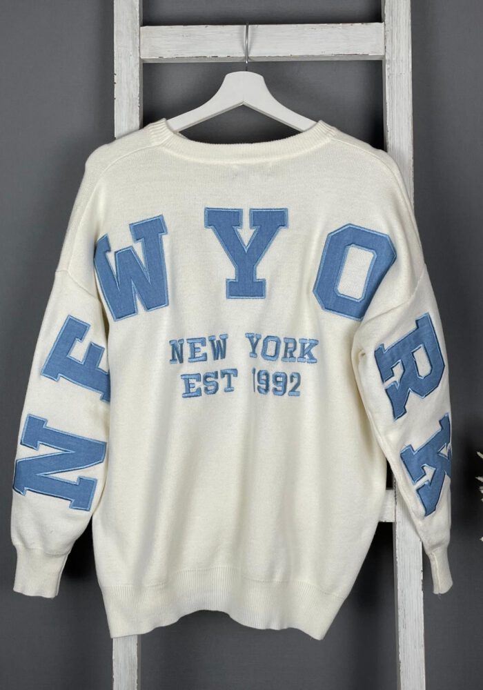 Backprint Feinstrick-Pullover