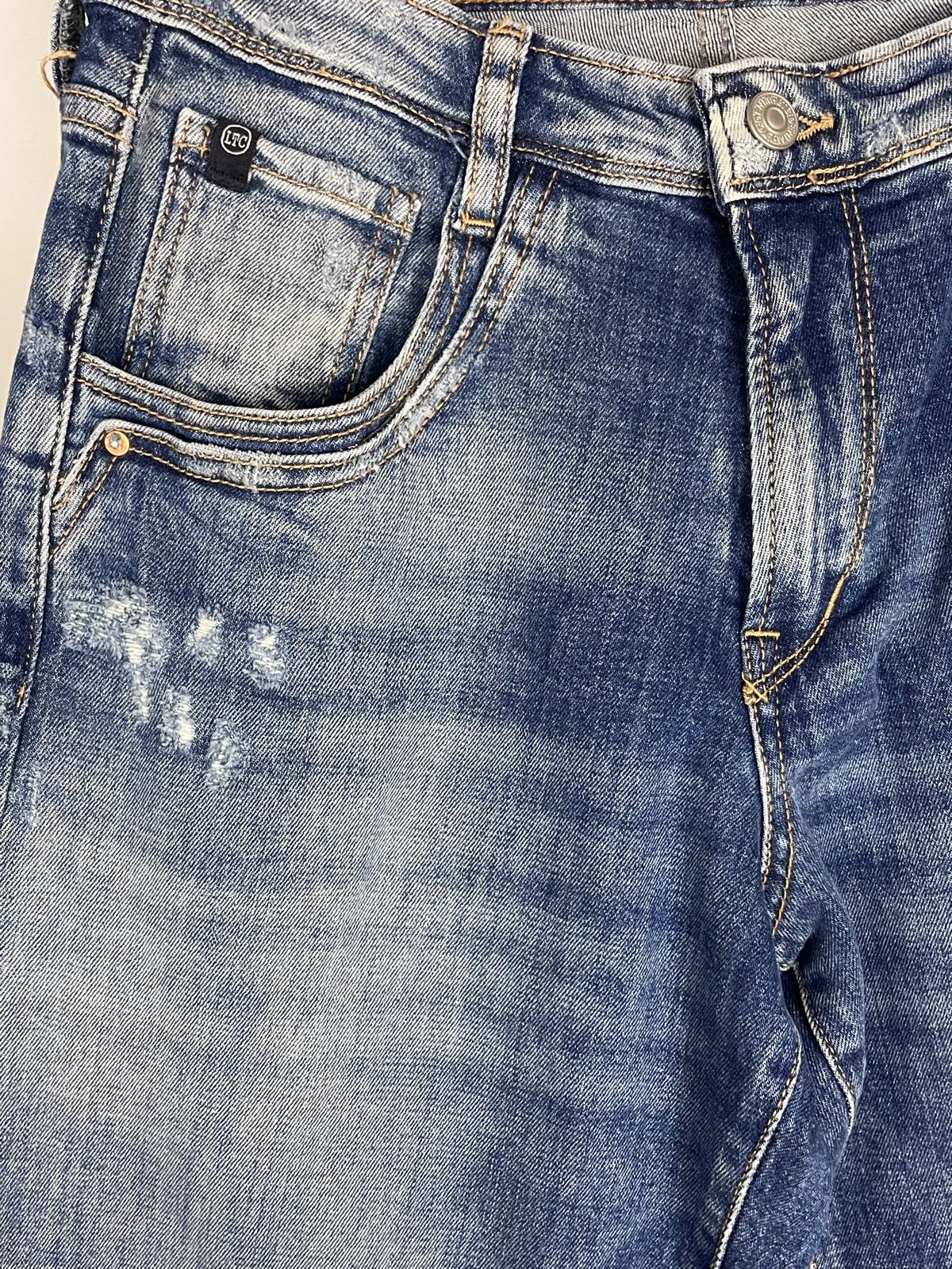 LE TEMPS DES CERISES “REVERS” destroyed Jeans mit Umschlagsaum