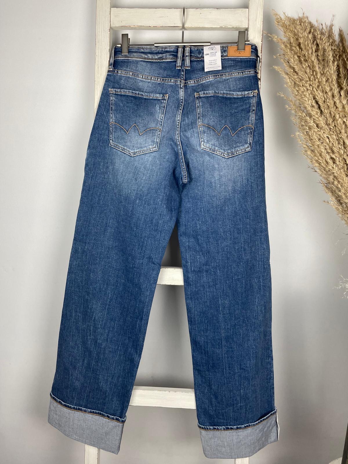 LE TEMPS DES CERISES “REVERS” destroyed Jeans mit Umschlagsaum