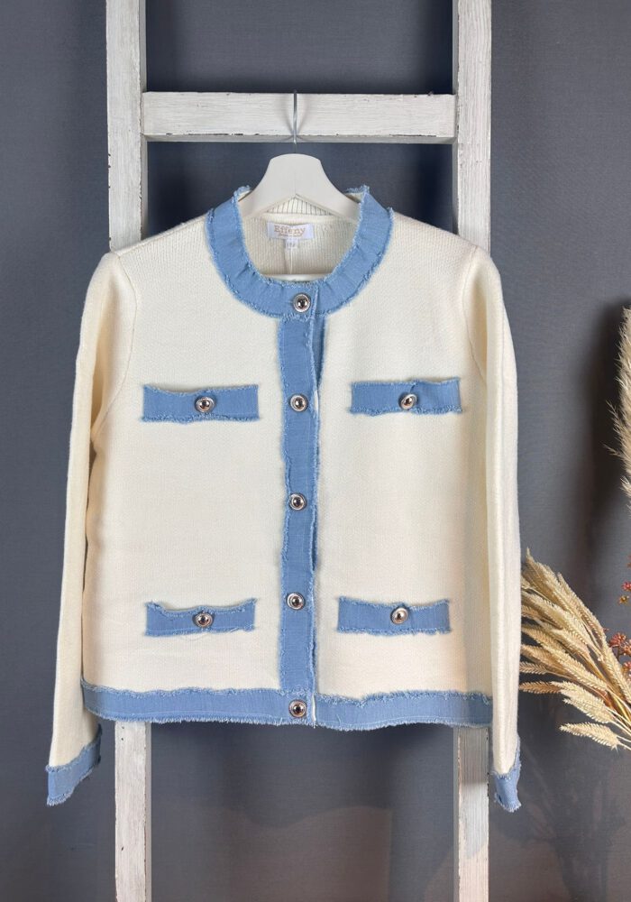 Old Money Denim Cardigan