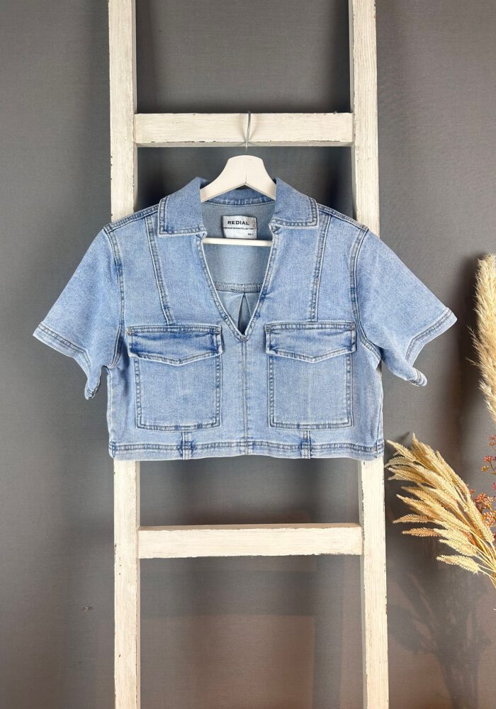 Denim Crop Shirt