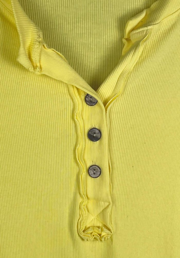 Casual Ripp-Longsleeve mit Knopfleiste
