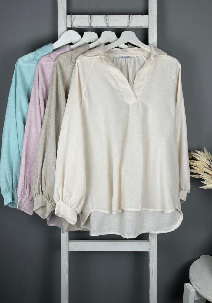 Bluse in pastelligen Tönen
