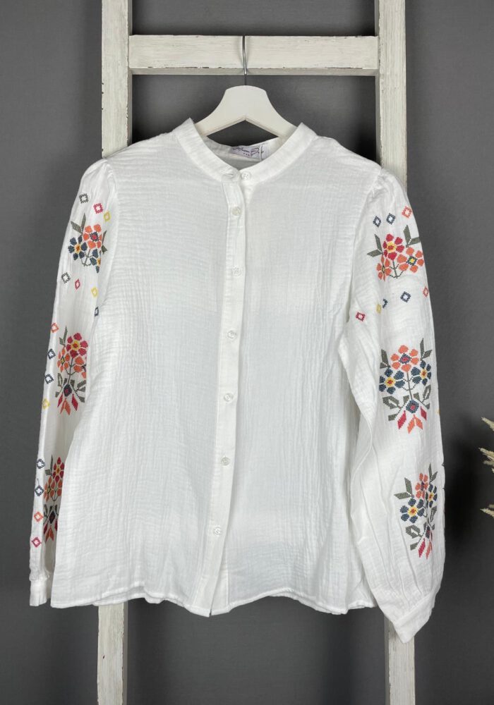 Boho-Bluse mit Stickerei