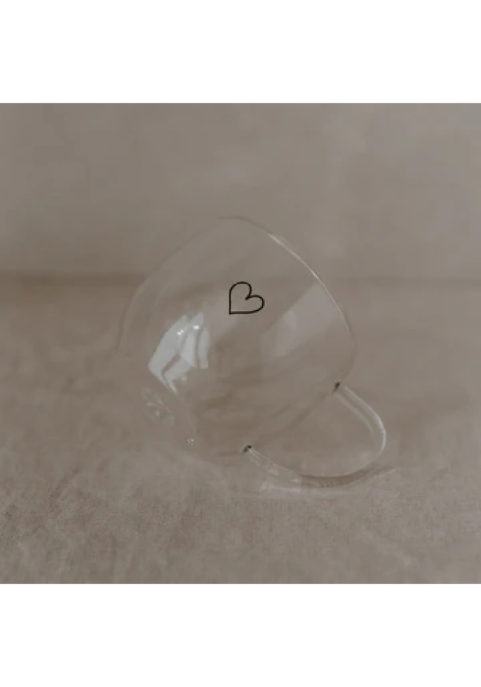 EULENSCHNITT Doppelwandiges Teeglas HERZ