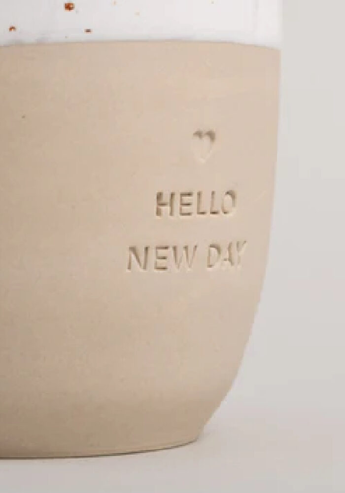 EULENSCHNITT Marmor Becher HELLO NEW DAY