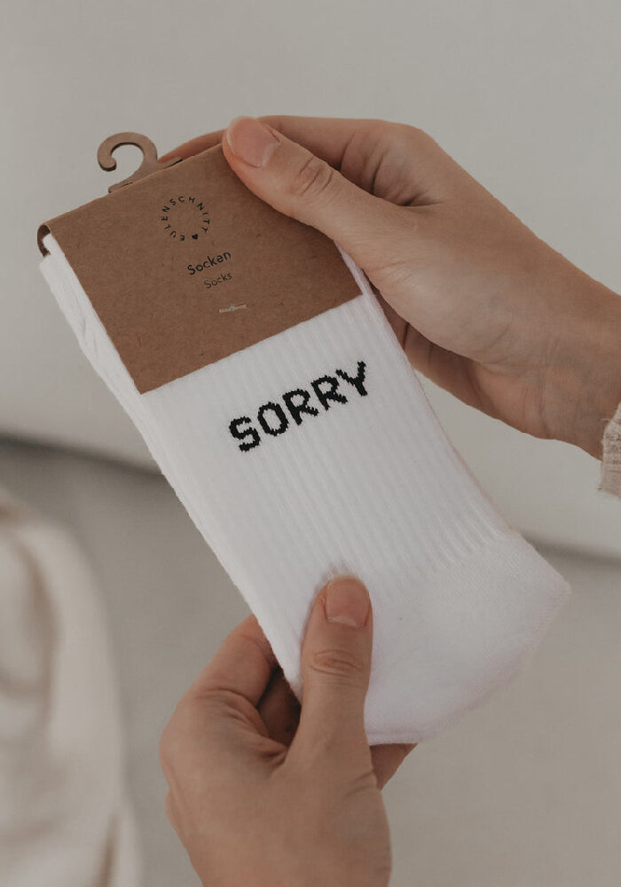 EULENSCHNITT Socken SORRY NOT SORRY
