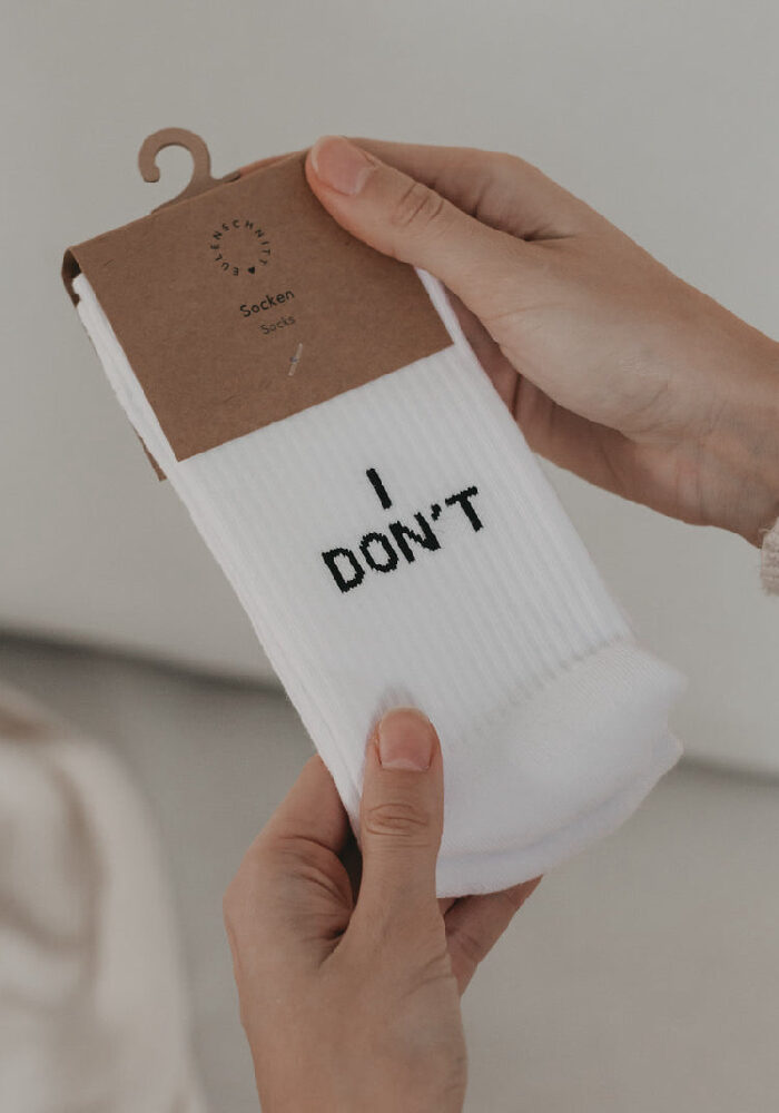 EULENSCHNITT Socken I DON'T WORK HERE