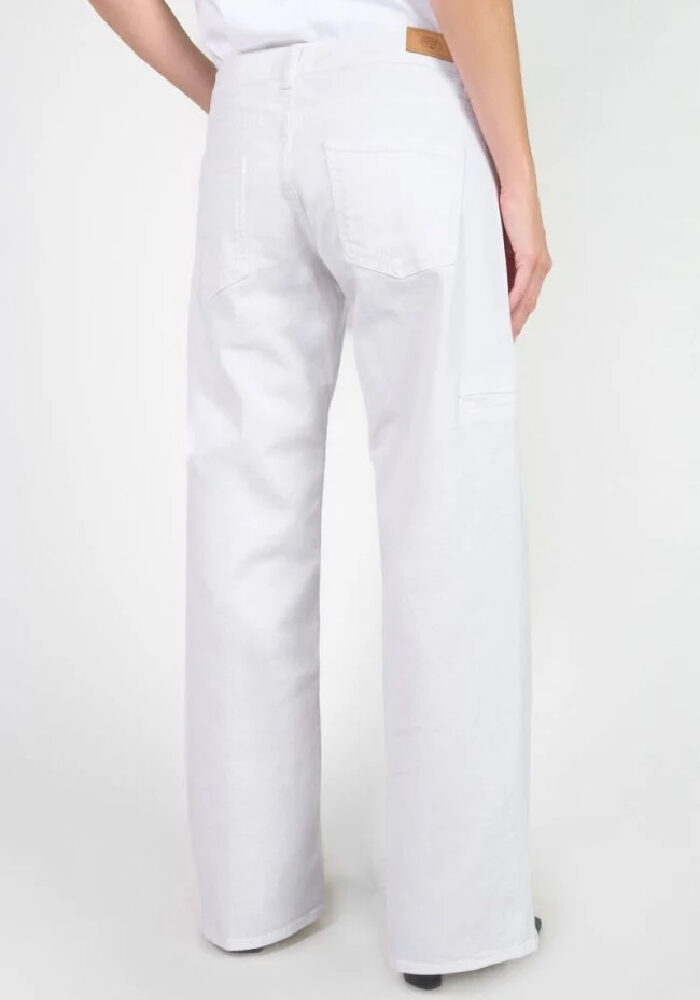 LE TEMPS DES CERISES Wide Leg Jeans Lauryn Twist weiß