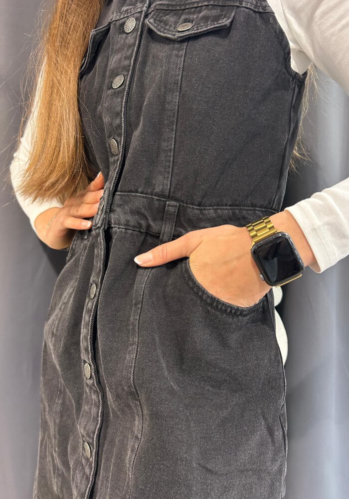 NOISY MAY 'LARDIE' Neckholder-Jeanskleid
