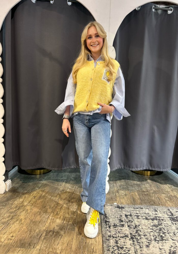 Pullunder Weste mit Smiley Patch