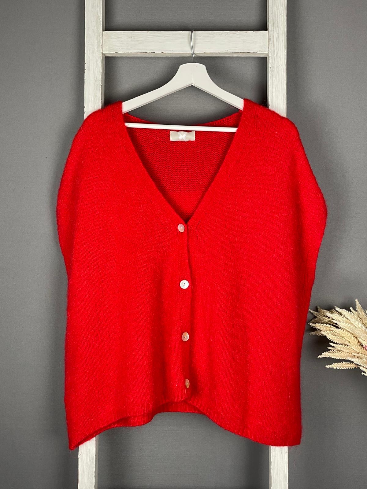 Pullunder Cardigan mit Knopfleiste
