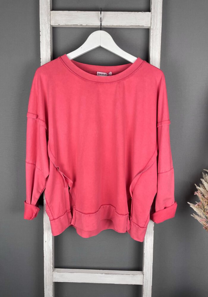 Boxy Sweater mit Teilnähten