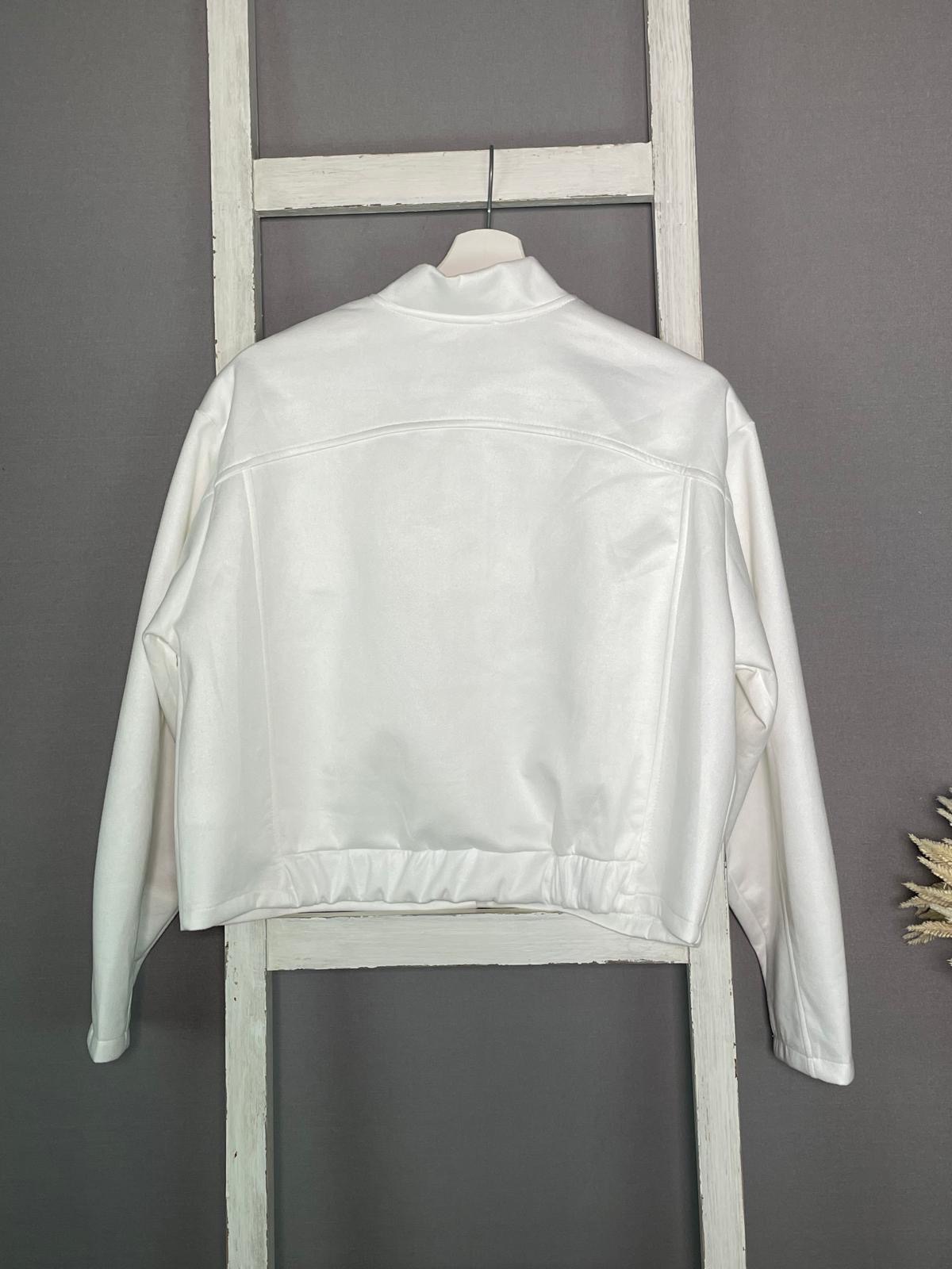 Velours Jacke mit aufgesetzten Taschen