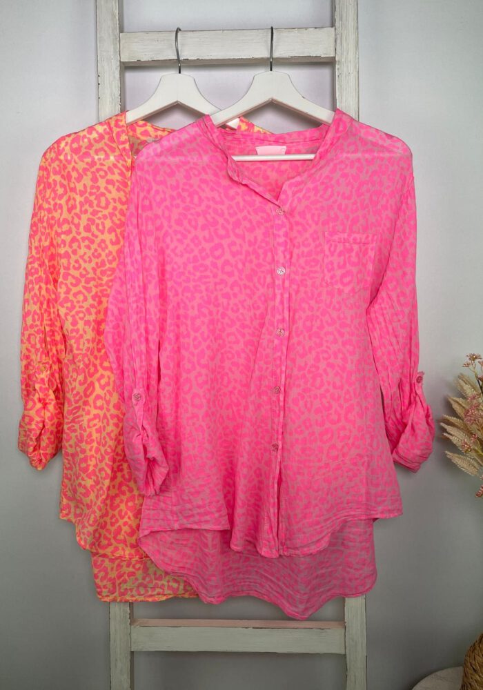 Leichte Neon Leo Bluse