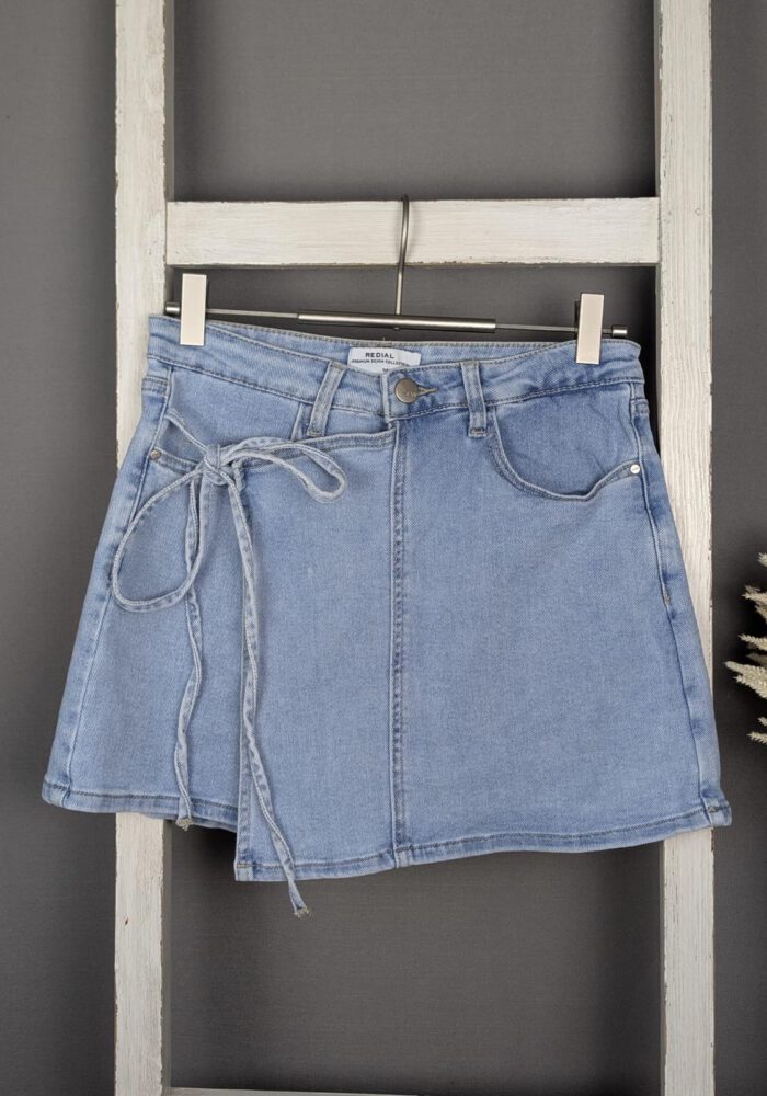 Wrap Denim Skort