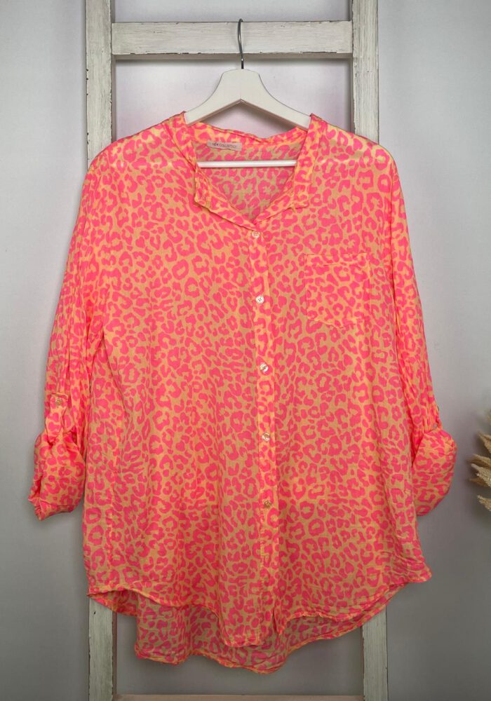 Leichte Neon Leo Bluse