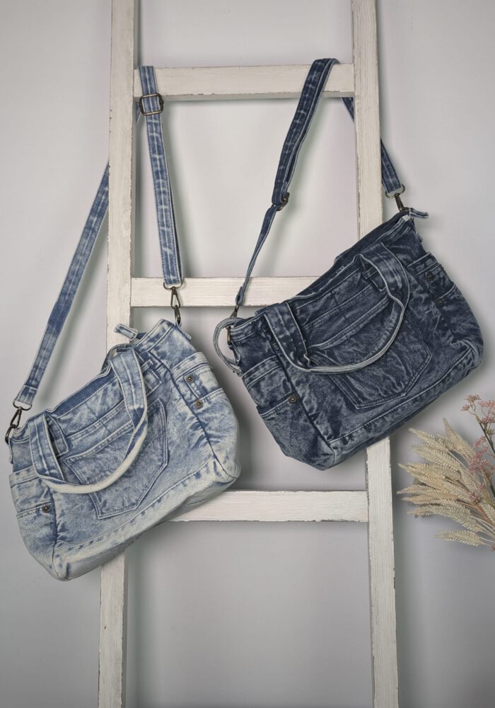 Denim-Umhängetasche