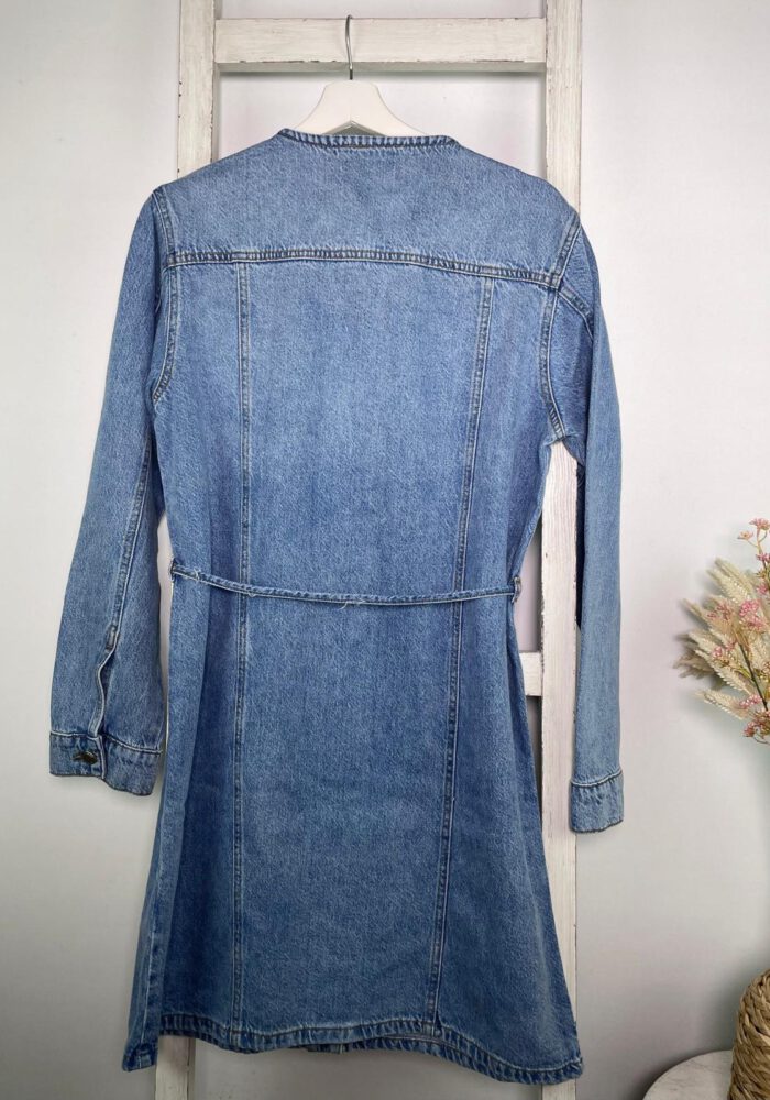 Only Jeanskleid mit Gürtel