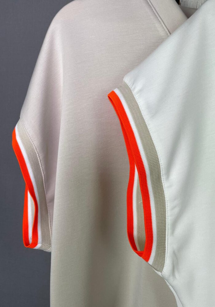 Scuba T-Shirt mit farbigem Ärmelabschluss