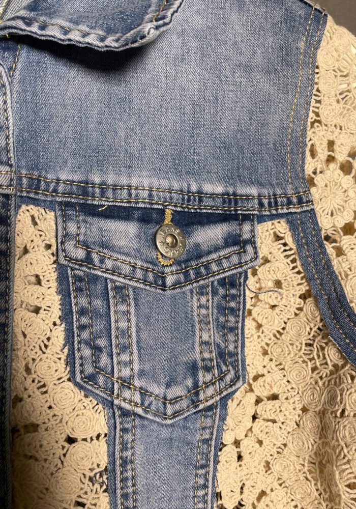 Crochet Denim Jacke