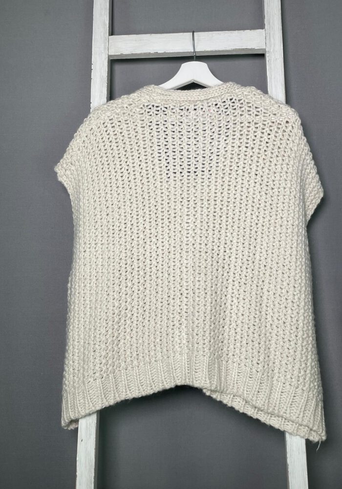 Lochoptik Pullunder Cardigan