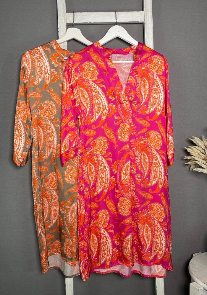 Blusenkleid mit Paisley Muster