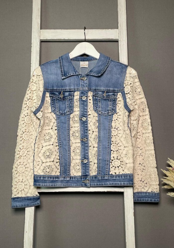 Crochet Denim Jacke