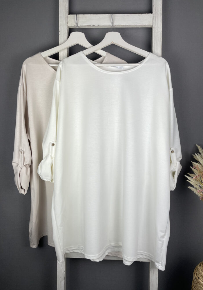 Longsweater mit rundem Ausschnitt