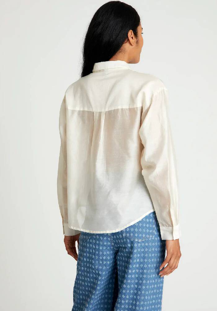 WILD PONY Durchsichtige Viskose Hemdbluse