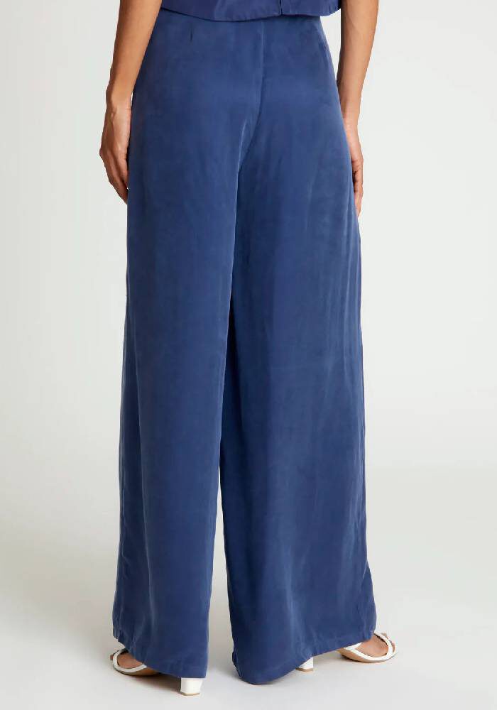 WILD PONY Wide Leg Hose aus Kupferseide
